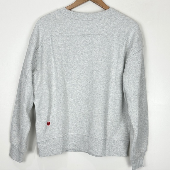NWT Lululemon Perfectly Oversized Fleece Crew Graphic Grey Size S LW3IL7S - Picture 9 of 14